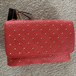 Coral Gold studded purse